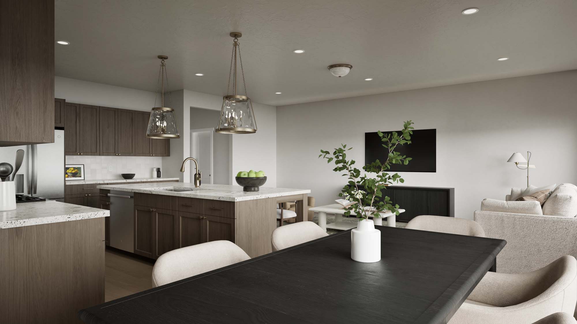 Dining Room to Kitchen | Quartz IV at SaltRock in Syracuse, UT by Cole West