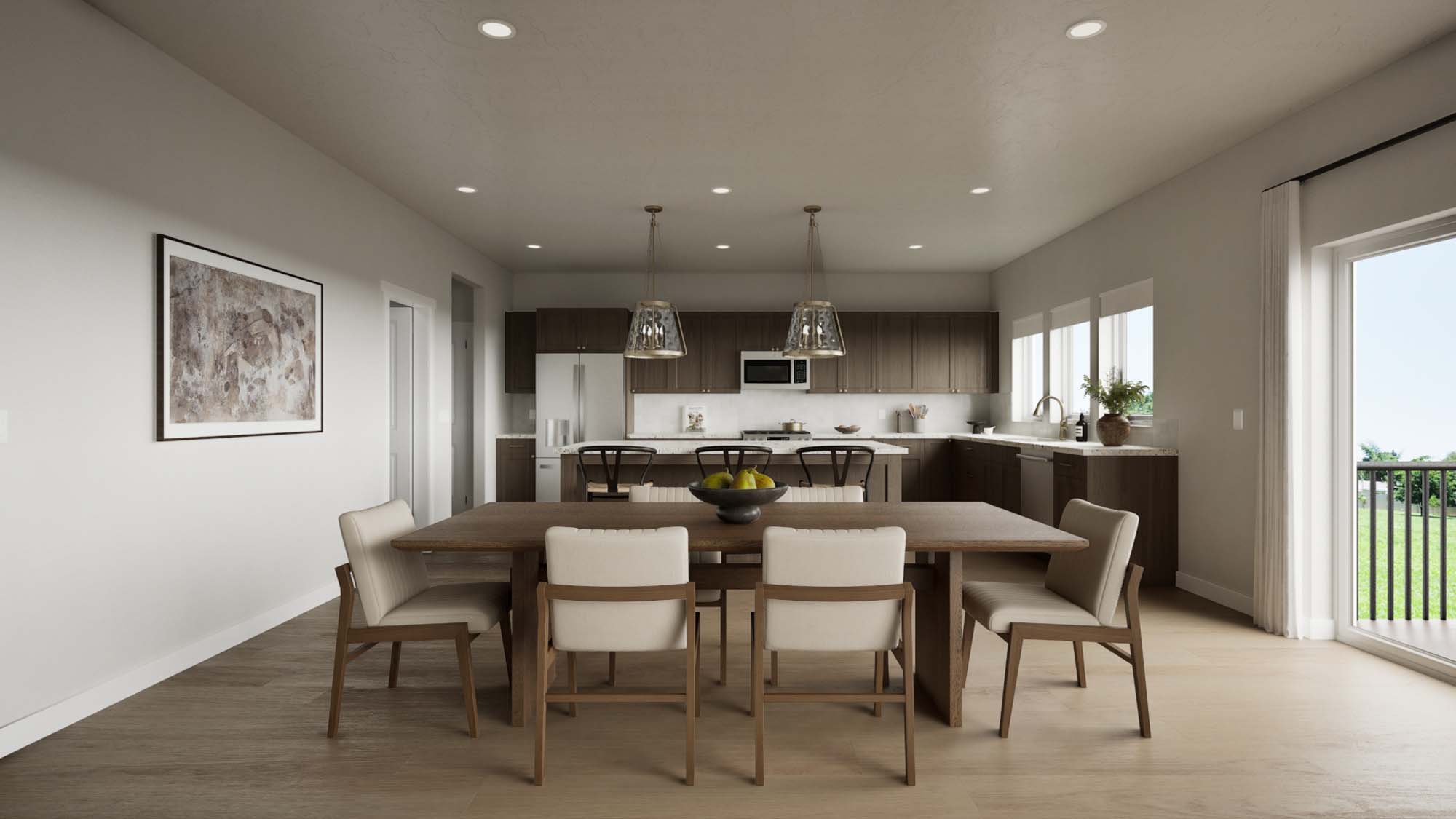 Dining Room to Kitchen | Slate III at SaltRock in Syracuse, UT by Cole West