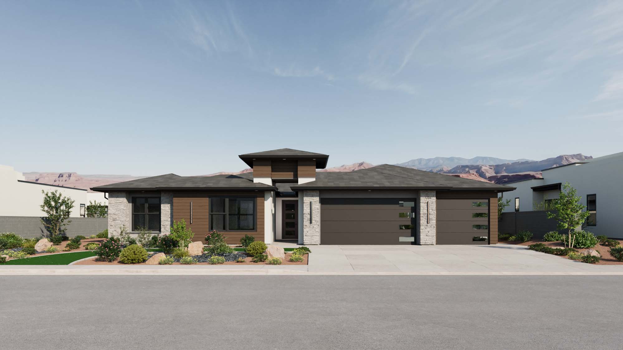 Exterior Modern A Elevation | Atlas II at CIELO in Washington, UT by Cole West