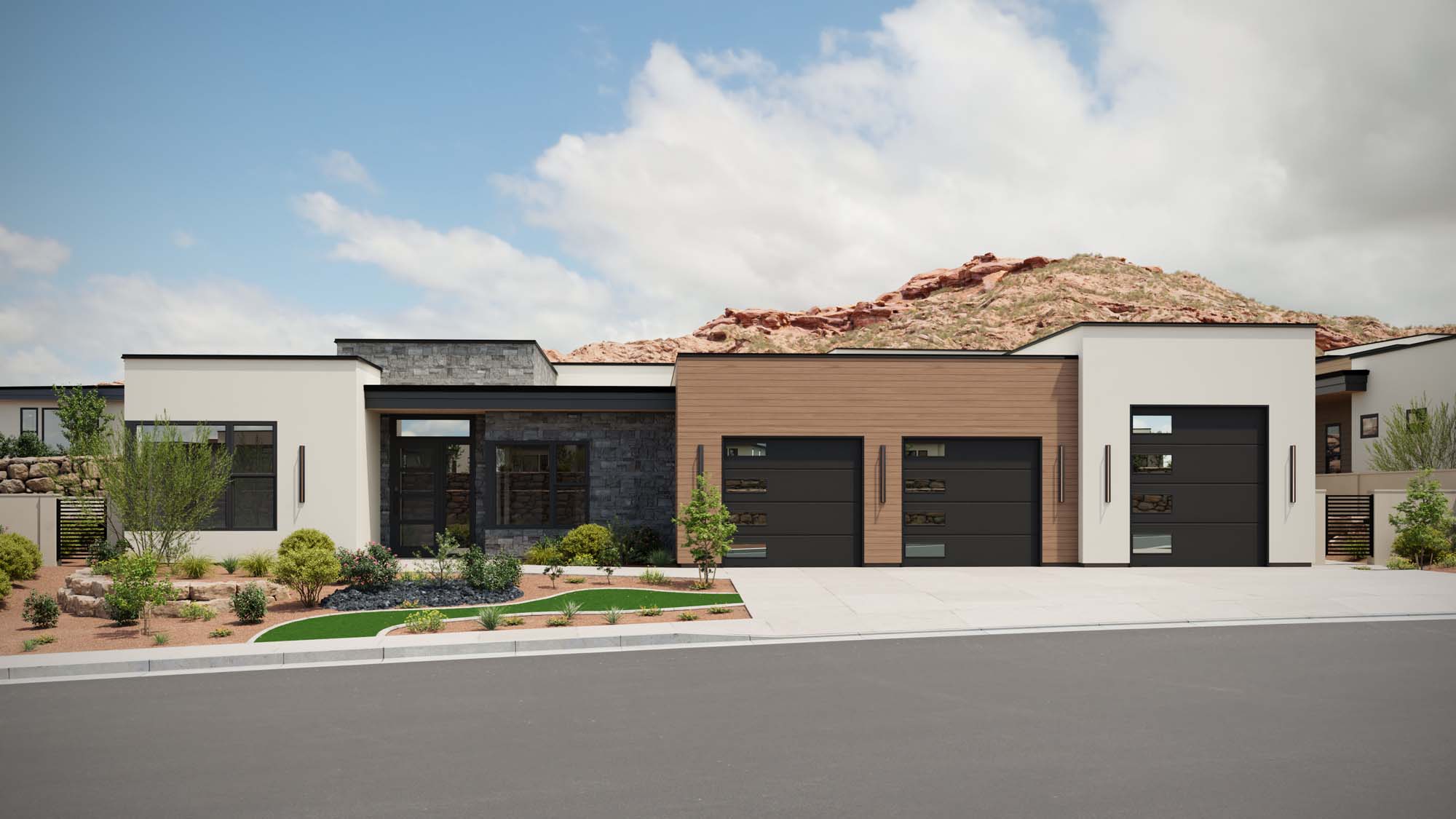 Exterior Modern A Elevation | Augusta at THE CLUB in Washington, UT by Cole West