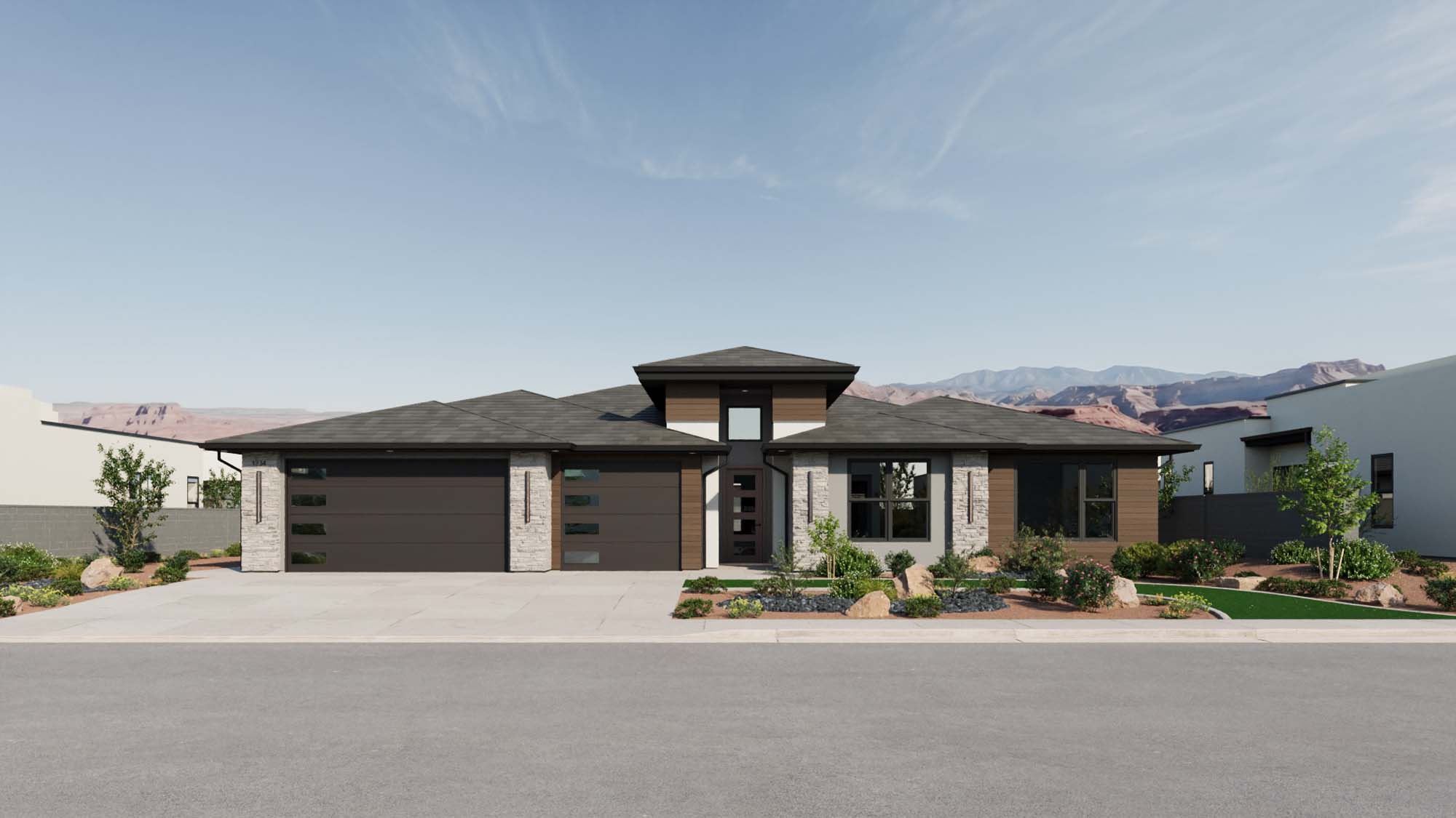 Exterior Modern A Elevation | Orion II at CIELO in Washington, UT by Cole West