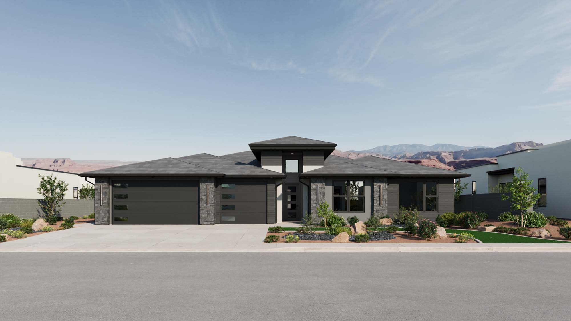 Exterior Modern B Elevation | Orion II at CIELO in Washington, UT by Cole West