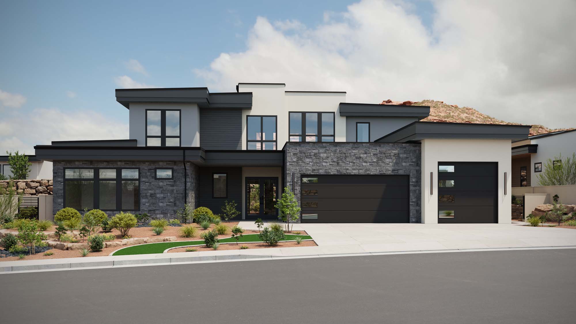 Exterior Modern B Elevation | Pinehurst at THE CLUB in Washington, UT by Cole West