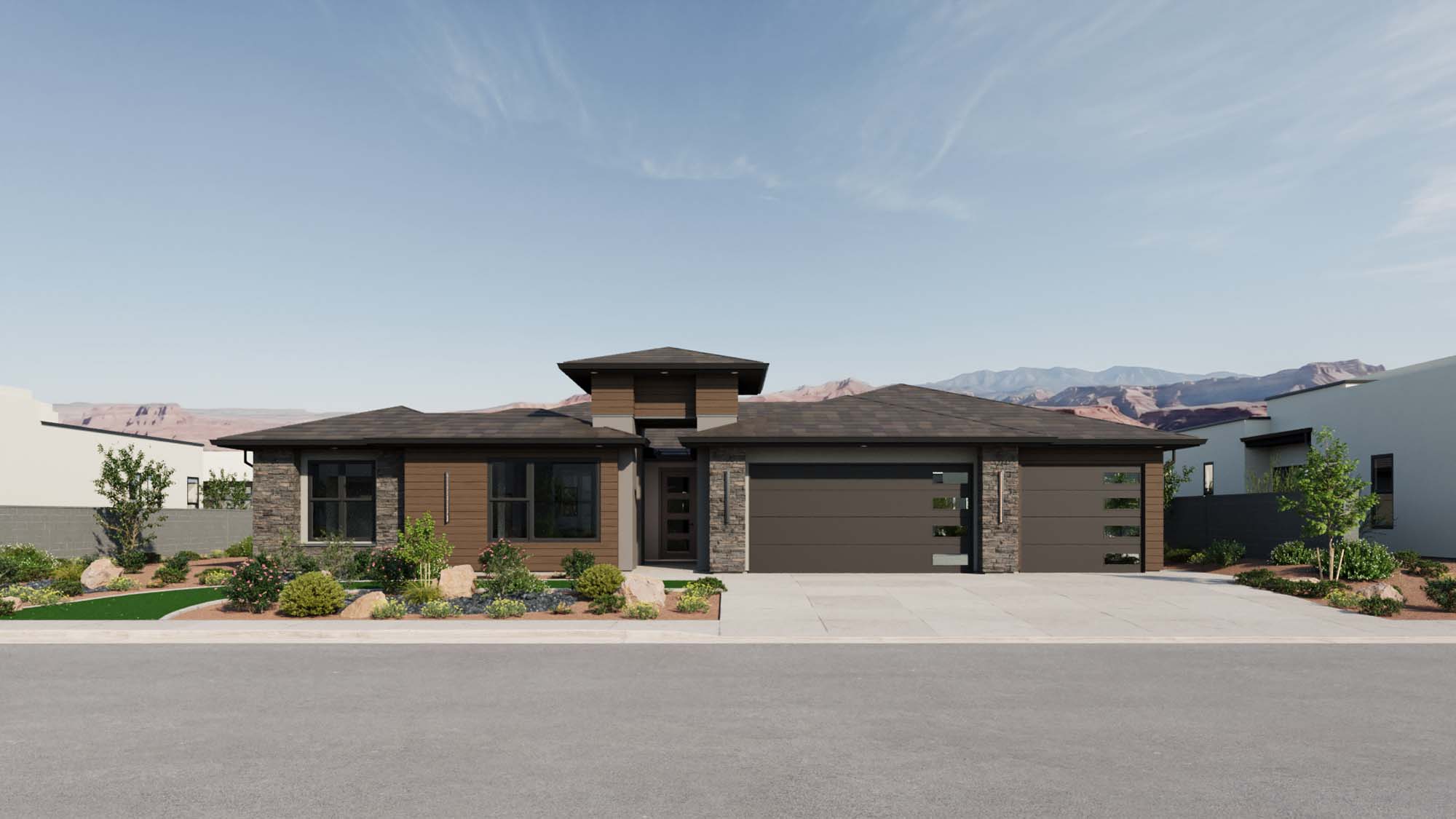 Exterior Modern C Elevation | Atlas II at CIELO in Washington, UT by Cole West