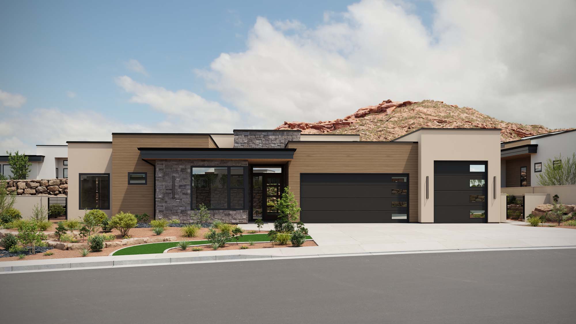 Exterior Modern C Elevation | Millbrook at THE CLUB in Washington, UT by Cole West