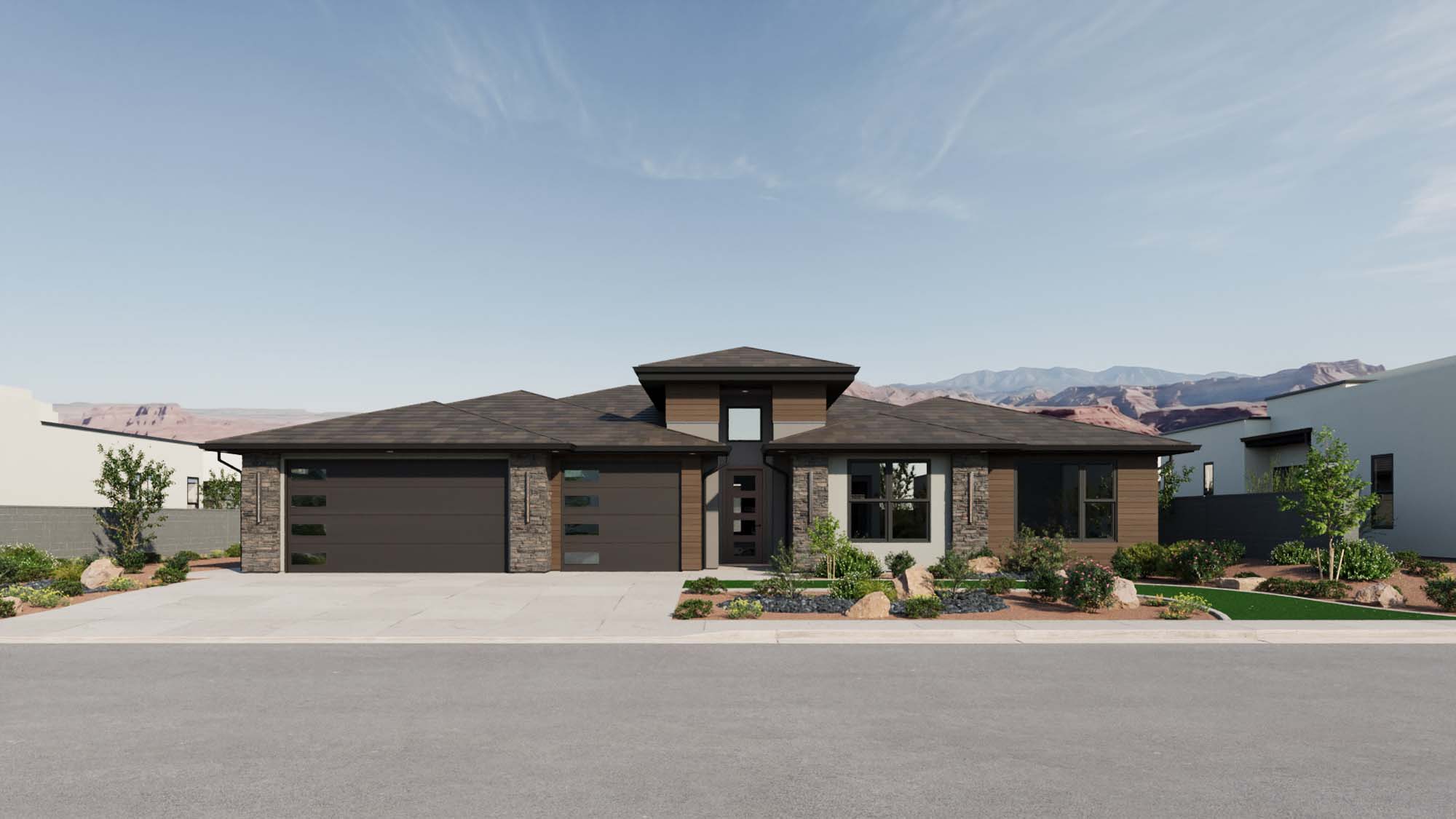 Exterior Modern C Elevation | Orion II at CIELO in Washington, UT by Cole West