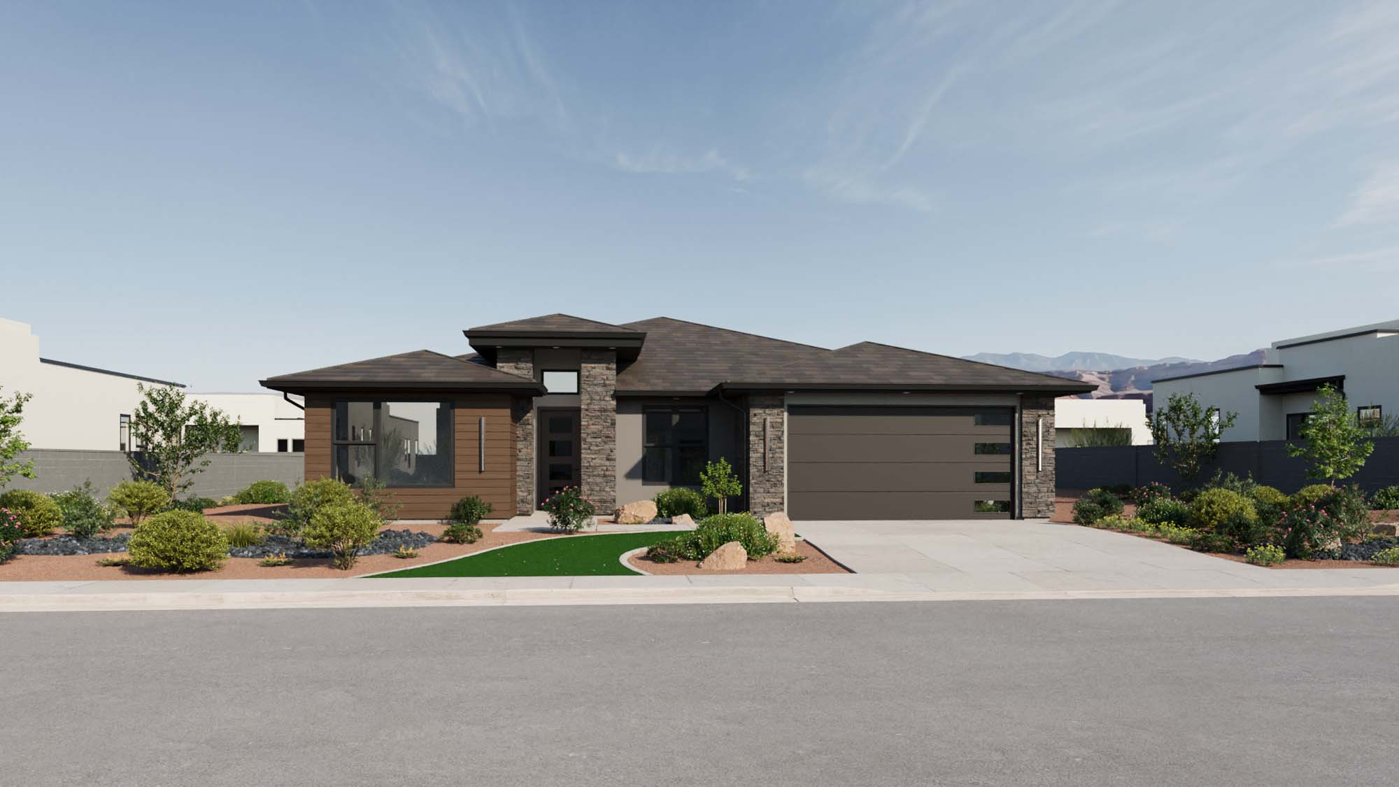 Exterior Modern C Elevation | Sierra at CIELO in Washington, UT by Cole West