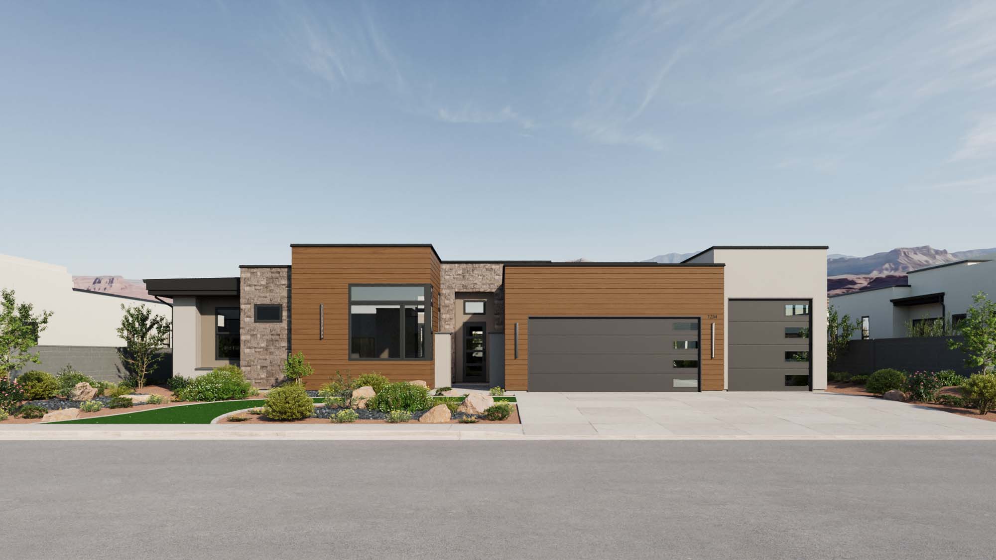 Exterior Modern D Elevation | Denali at CIELO in Washington, UT by Cole West