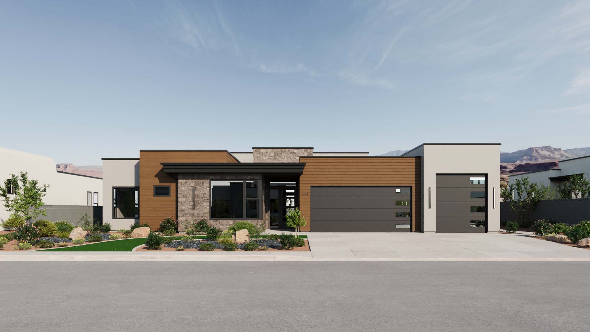 Exterior Modern D Elevation | Everest at CIELO in Washington, UT by Cole West