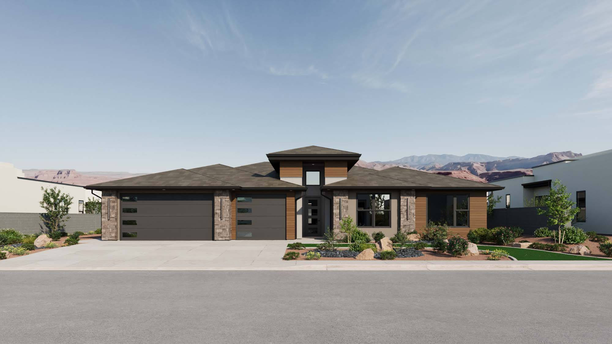 Exterior Modern D Elevation | Orion II at CIELO in Washington, UT by Cole West