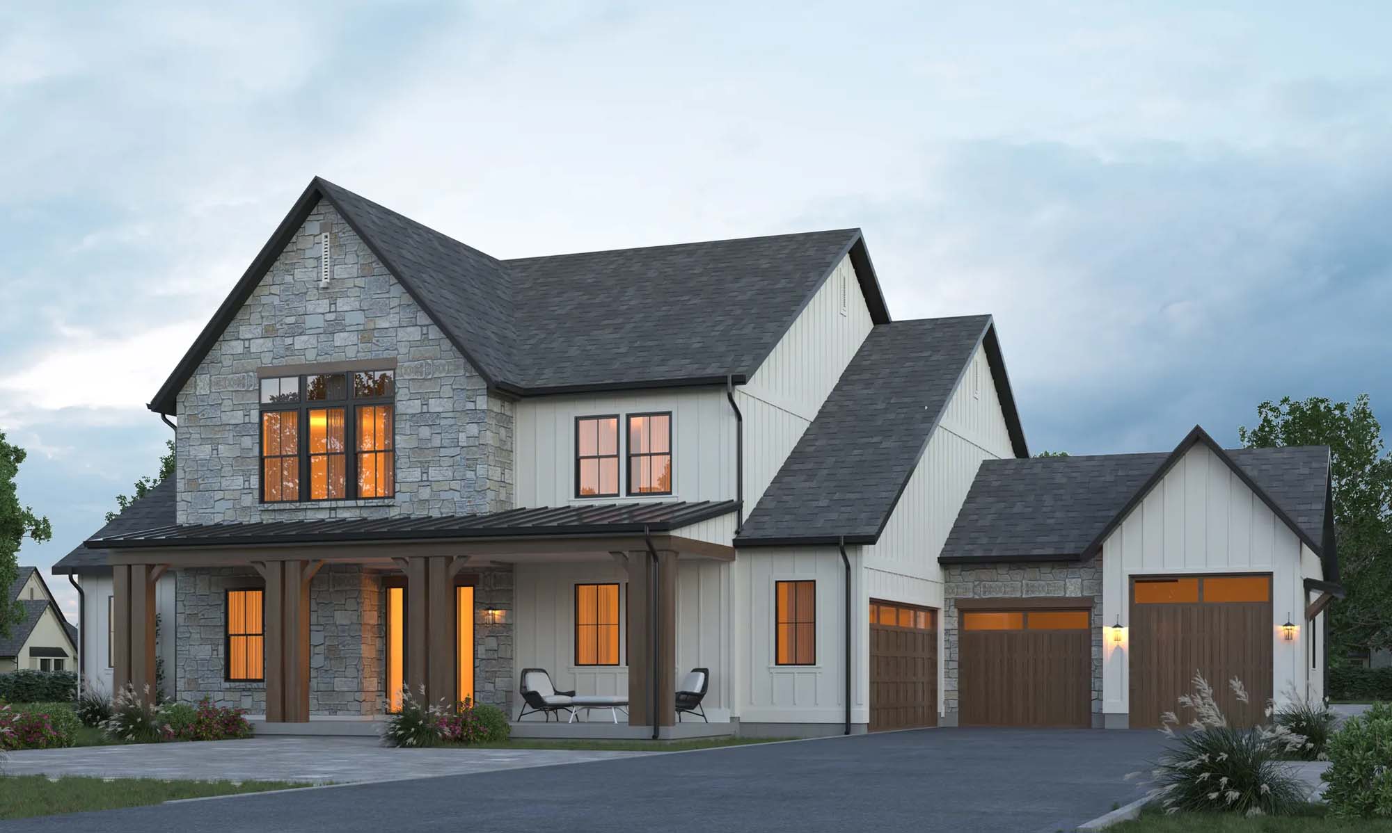 Exterior Rear | 3500 Plan at SAGE in Huntsville, UT by Cole West