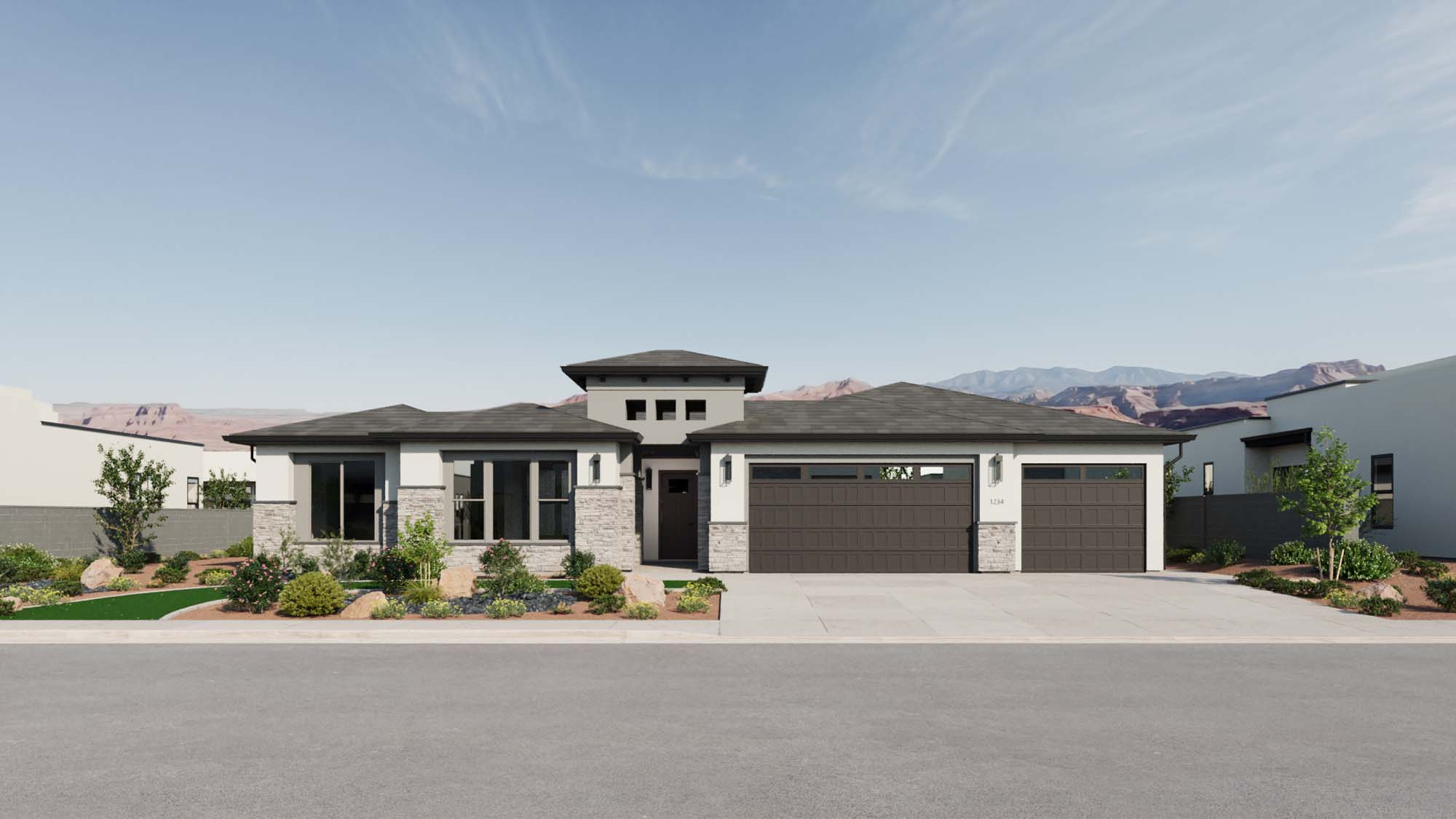 Exterior Southwest A Elevation | Atlas II at CIELO in Washington, UT by Cole West