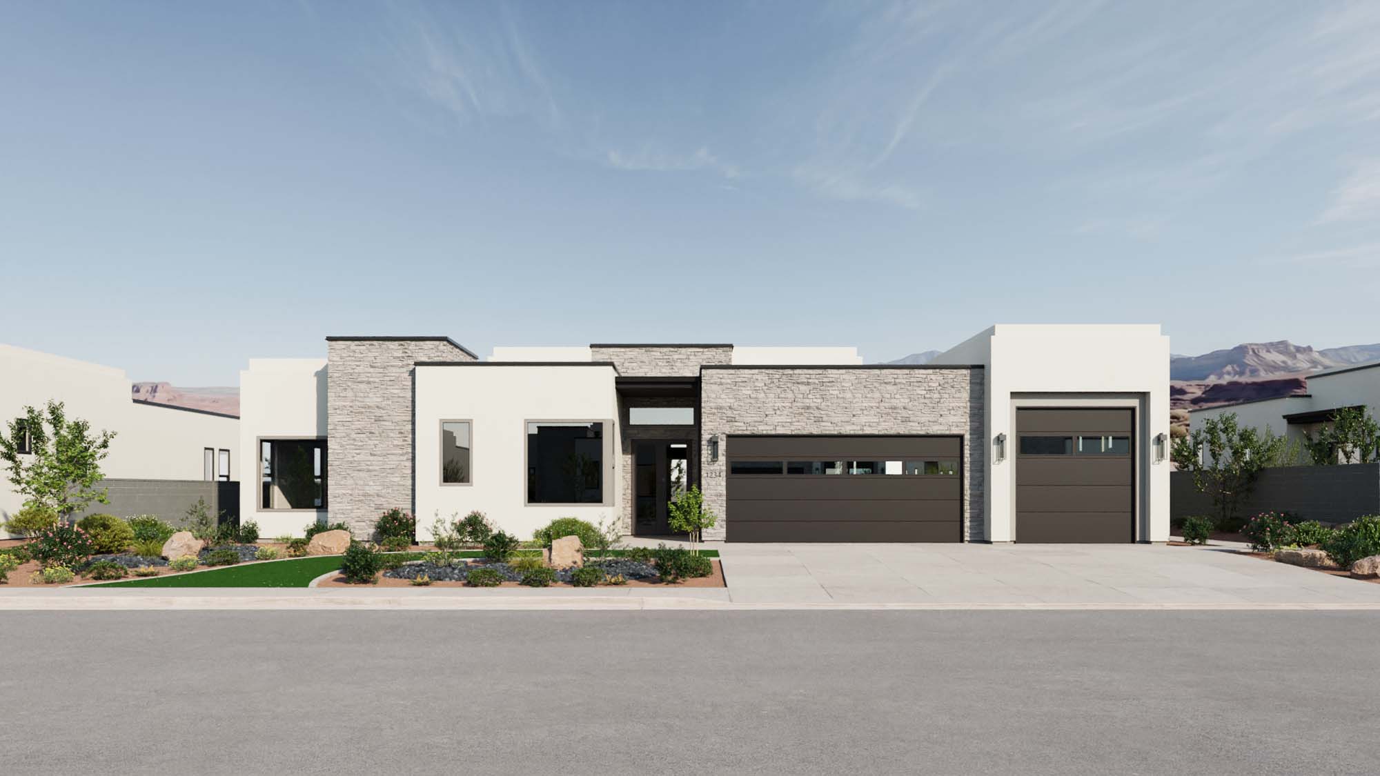 Exterior Southwest A Elevation | Everest at CIELO in Washington, UT by Cole West
