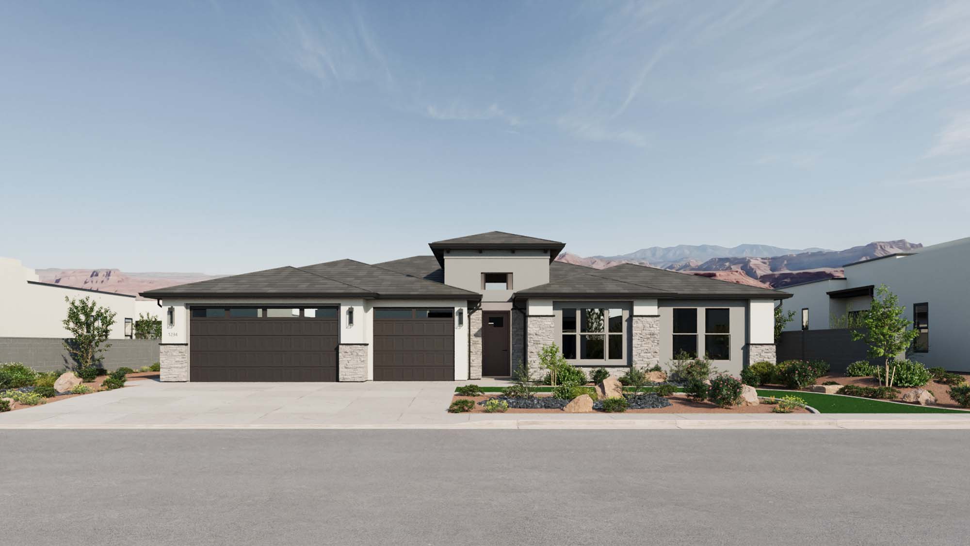 Exterior Southwest A Elevation | Orion II at CIELO in Washington, UT by Cole West