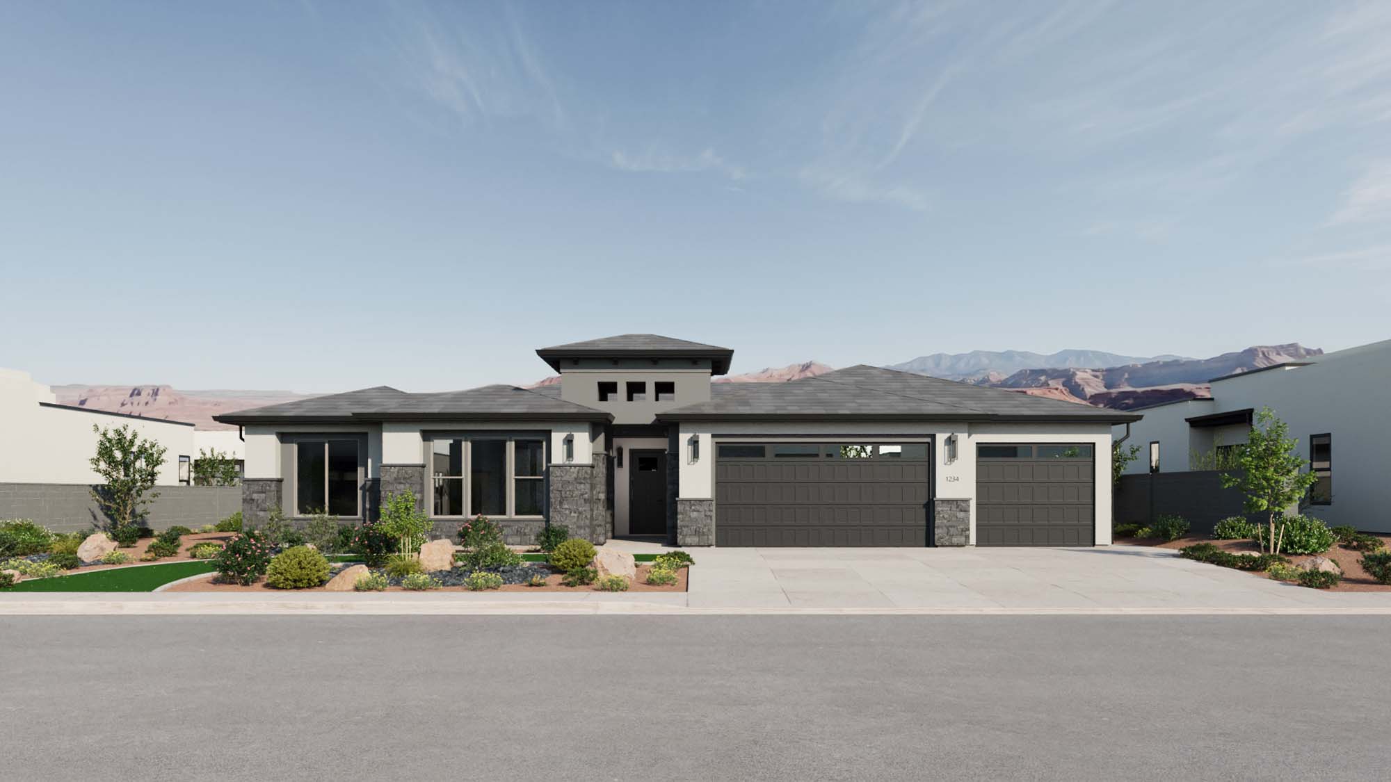 Exterior Southwest B Elevation | Atlas II at CIELO in Washington, UT by Cole West