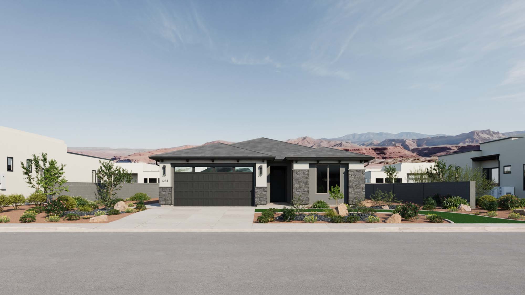 Exterior Southwest B Elevation | Basin II at CIELO in Washington, UT by Cole West