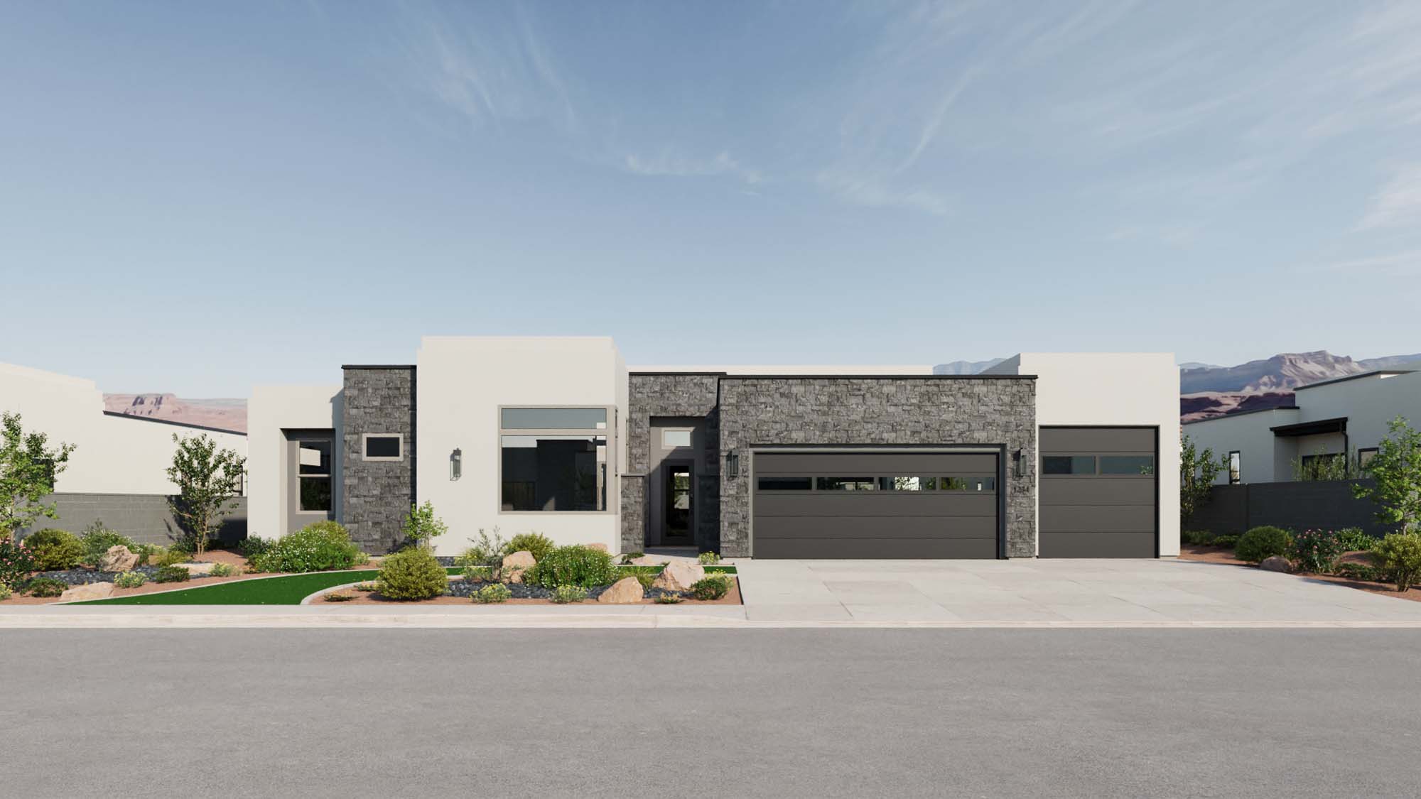 Exterior Southwest B Elevation | Denali at CIELO in Washington, UT by Cole West
