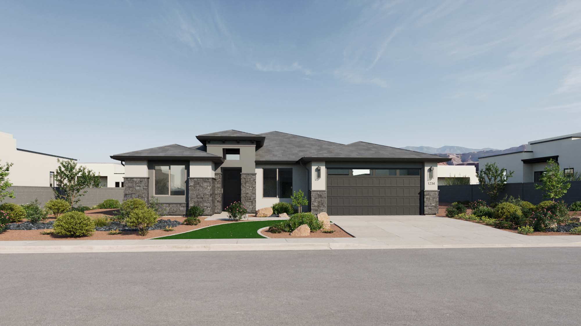 Exterior Southwest B Elevation | Sierra at CIELO in Washington, UT by Cole West