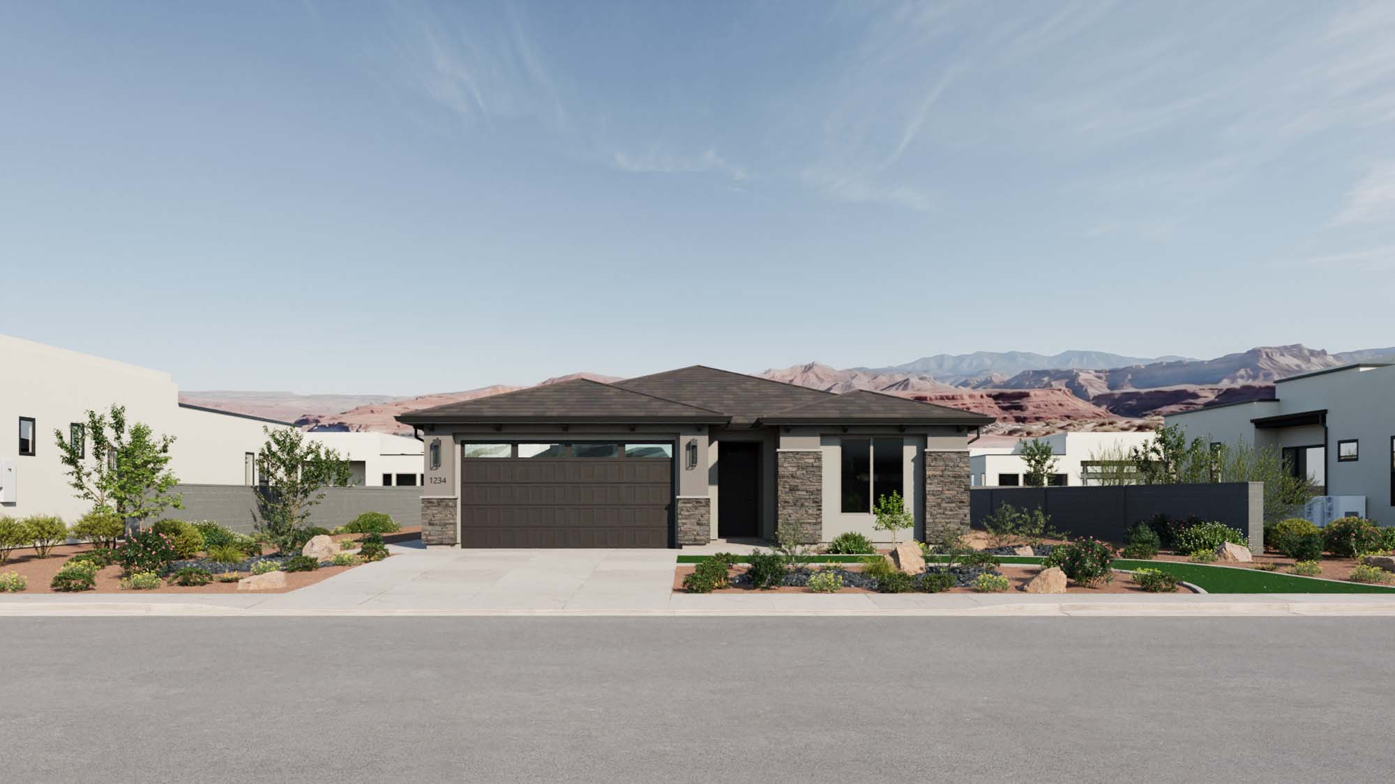 Exterior Southwest C Elevation | Basin II at CIELO in Washington, UT by Cole West