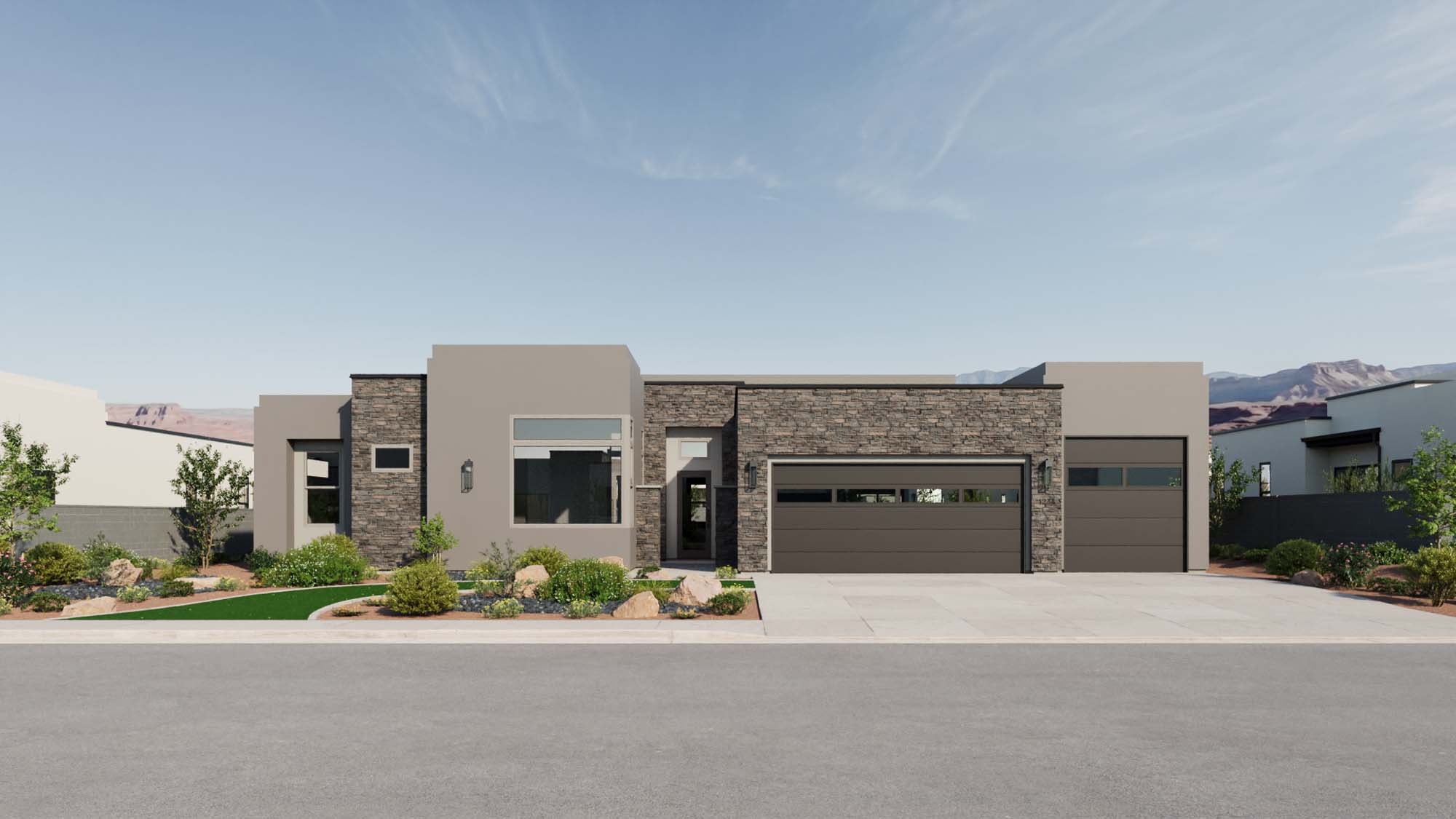 Exterior Southwest C Elevation | Denali at CIELO in Washington, UT by Cole West