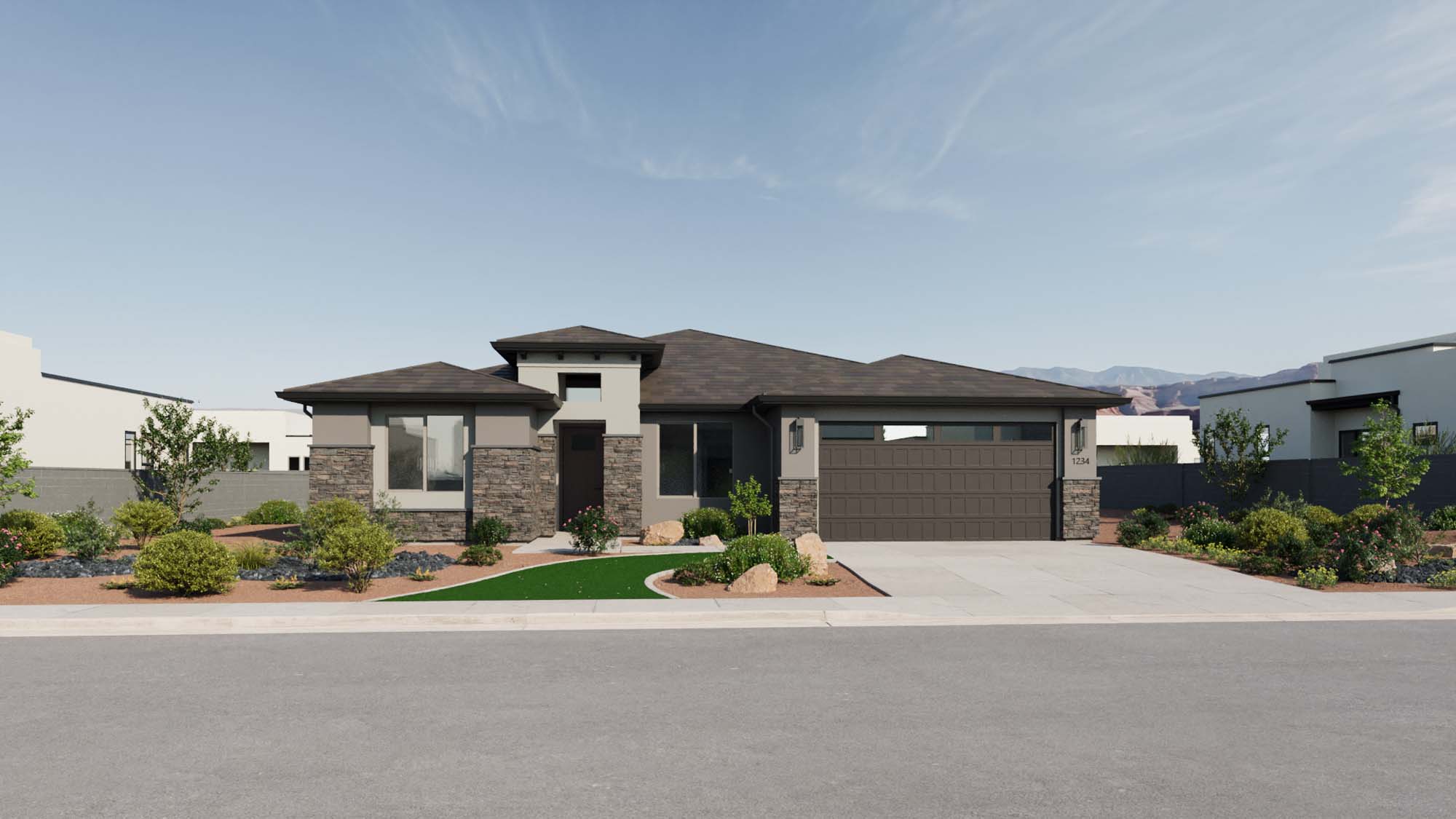 Exterior Southwest C Elevation | Sierra at CIELO in Washington, UT by Cole West