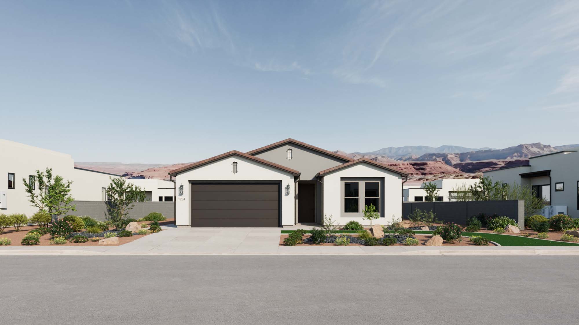Exterior Spanish A Elevation | Basin II at CIELO in Washington, UT by Cole West