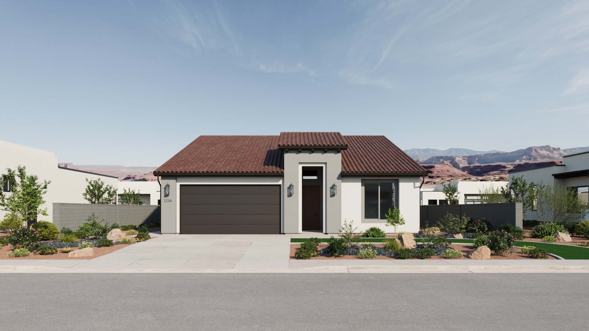 Exterior Spanish A Elevation | Mojave II at CIELO in Washington, UT by Cole West