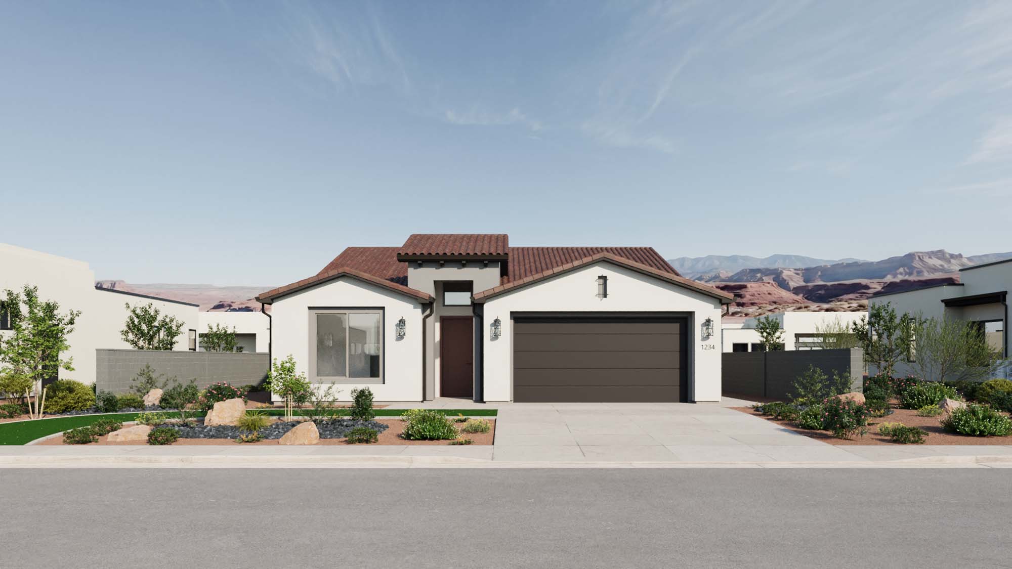 Exterior Spanish A Elevation | Sonoran II at CIELO in Washington, UT by Cole West