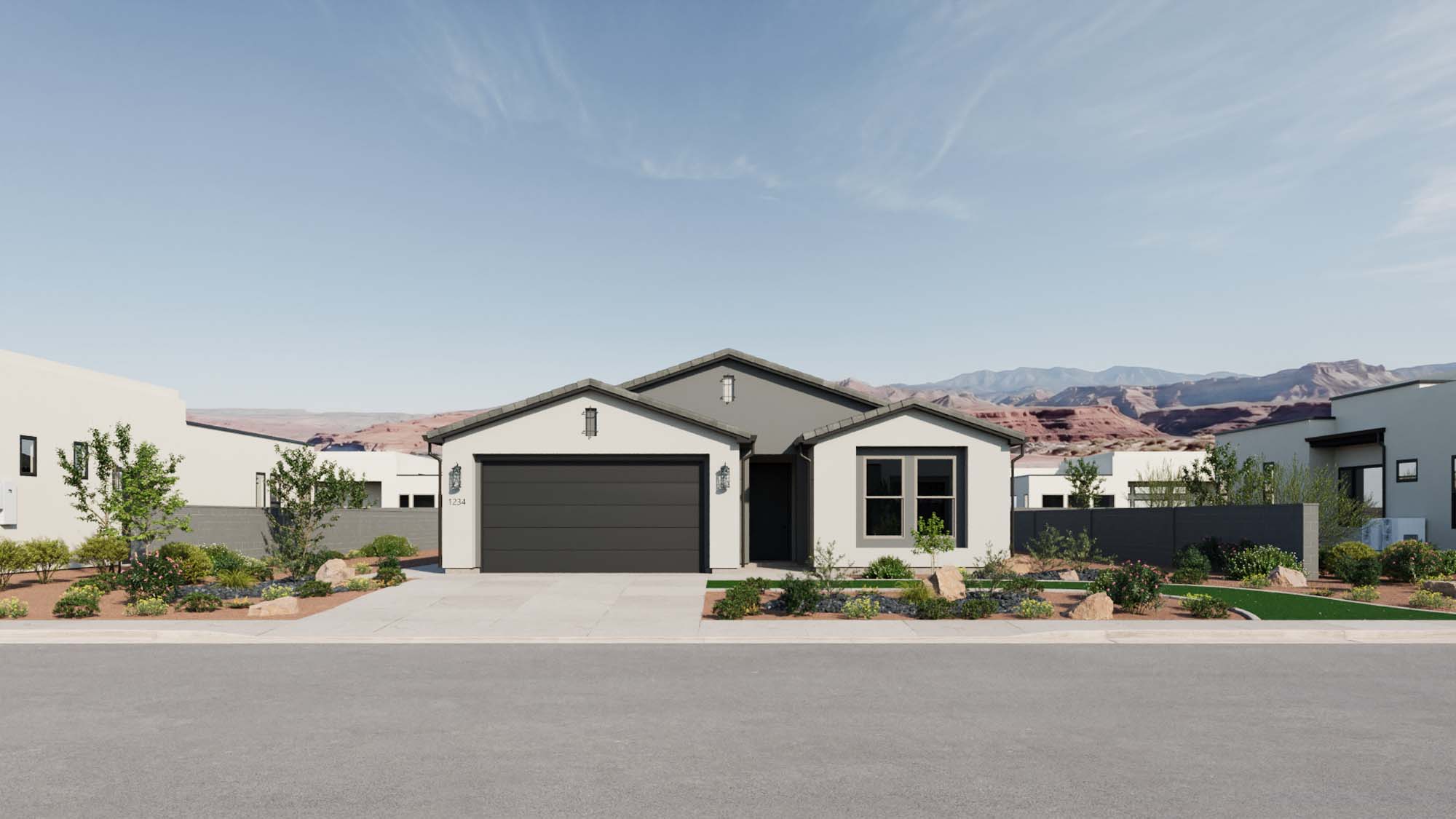 Exterior Spanish B Elevation | Basin II at CIELO in Washington, UT by Cole West