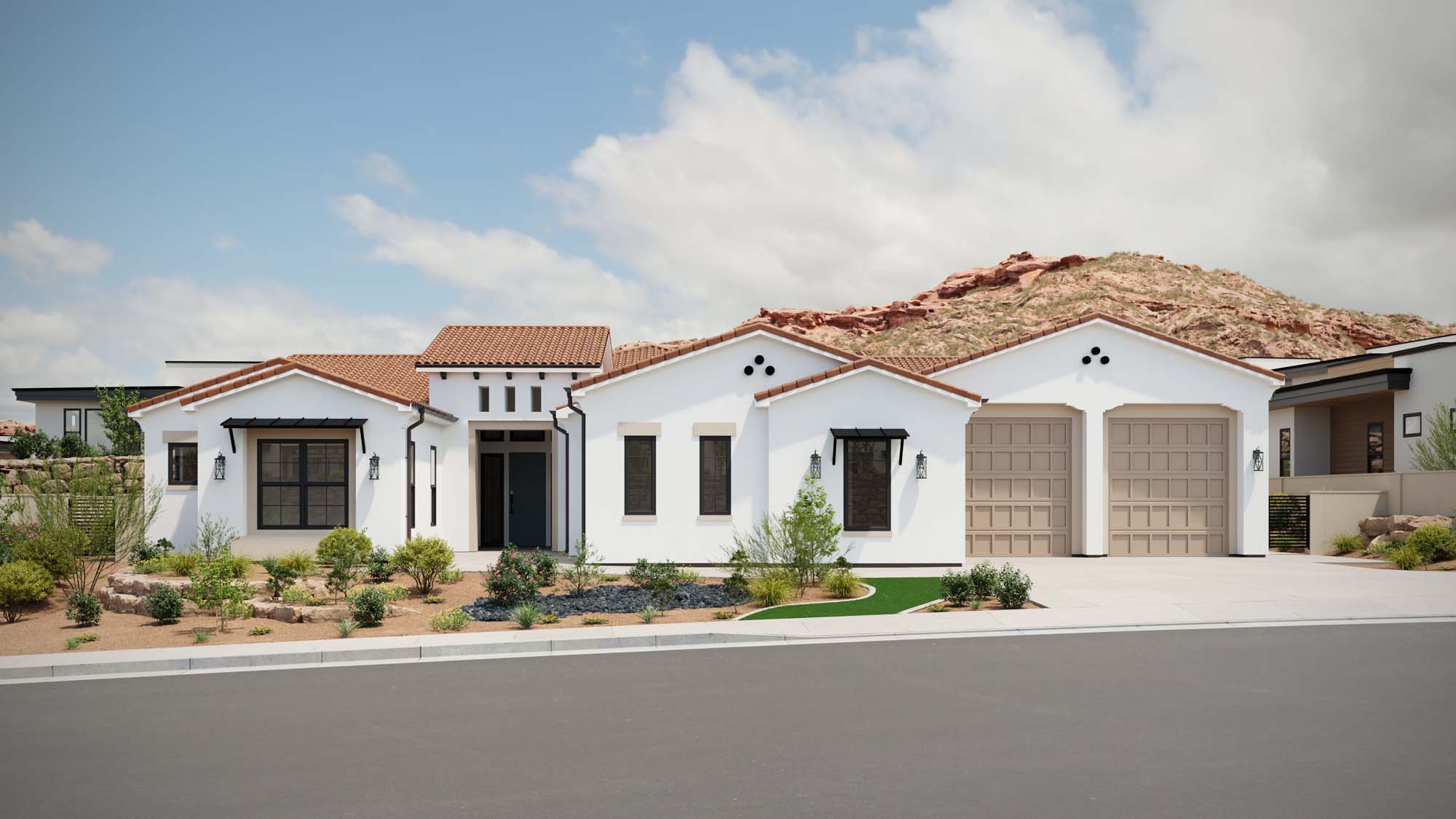 Exterior Spanish B Elevation | Cypress Point at THE CLUB in Washington, UT by Cole West