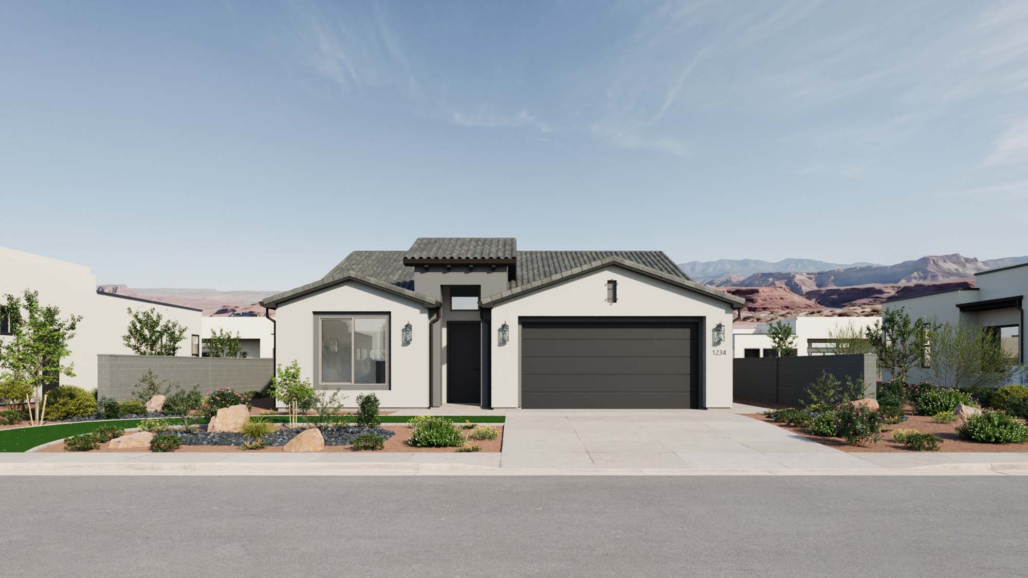 Exterior Spanish B Elevation | Sonoran II at CIELO in Washington, UT by Cole West