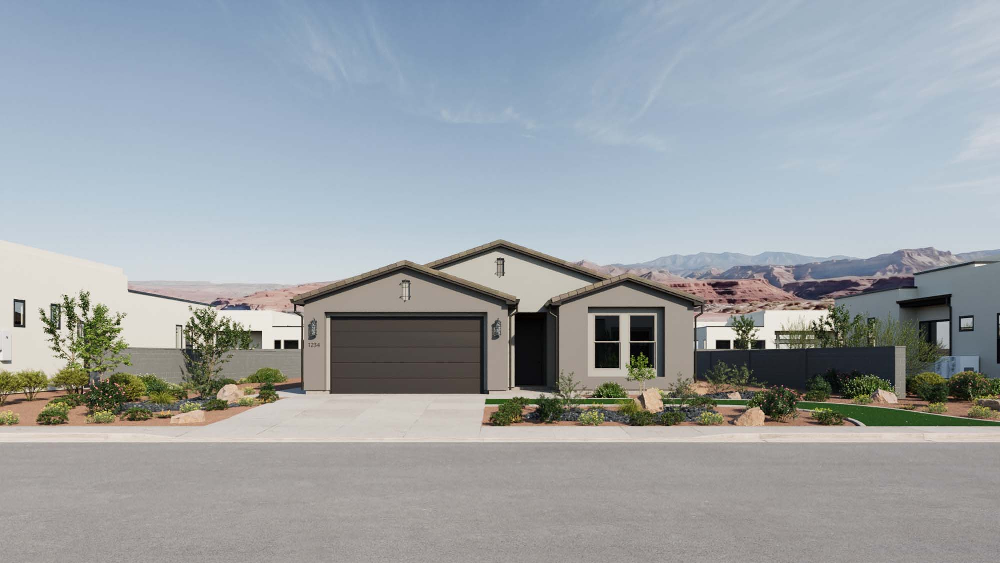 Exterior Spanish C Elevation | Basin II at CIELO in Washington, UT by Cole West