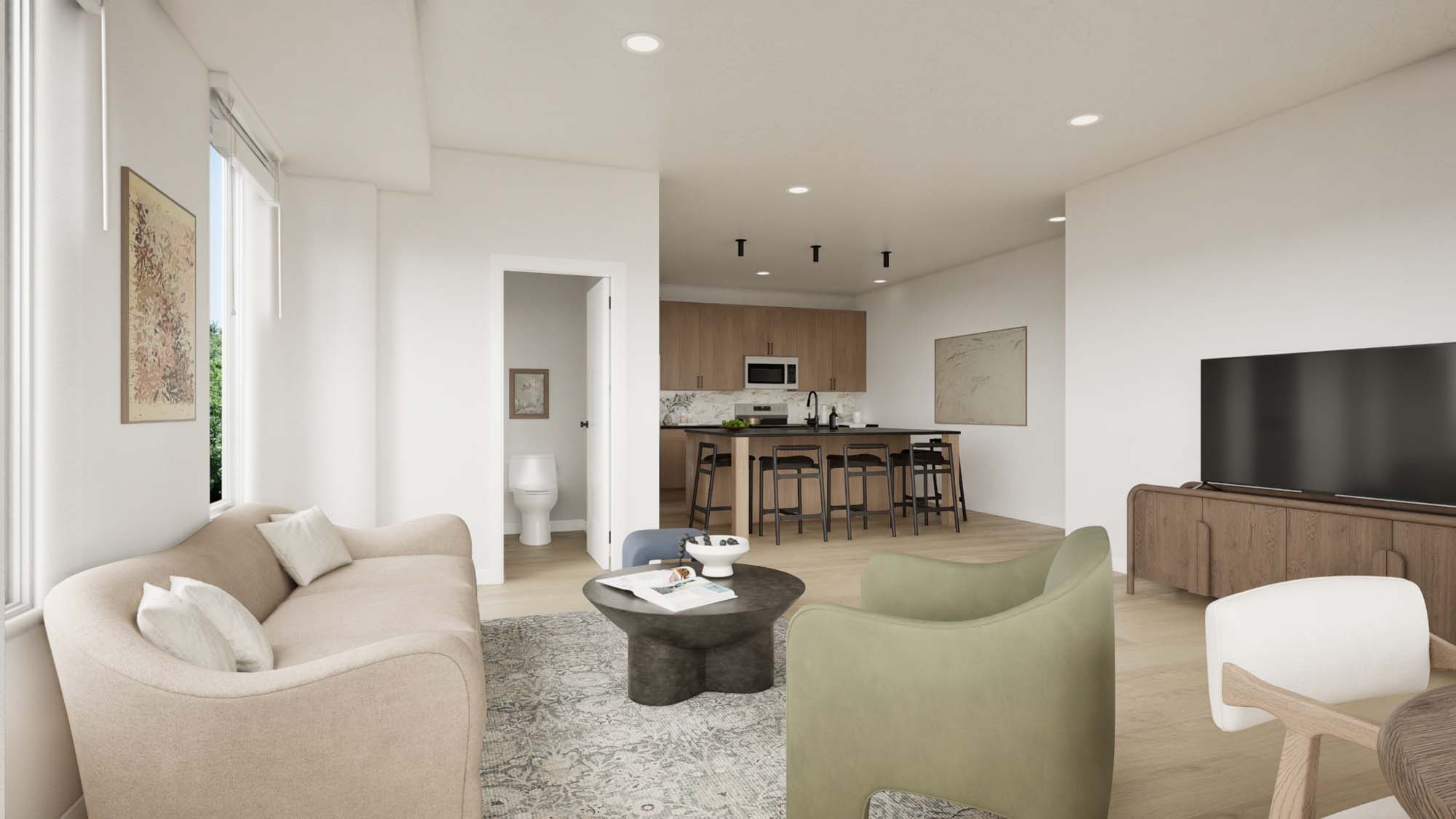 Great Room | Cambria F at theHAZEL in Roy, UT by Cole West