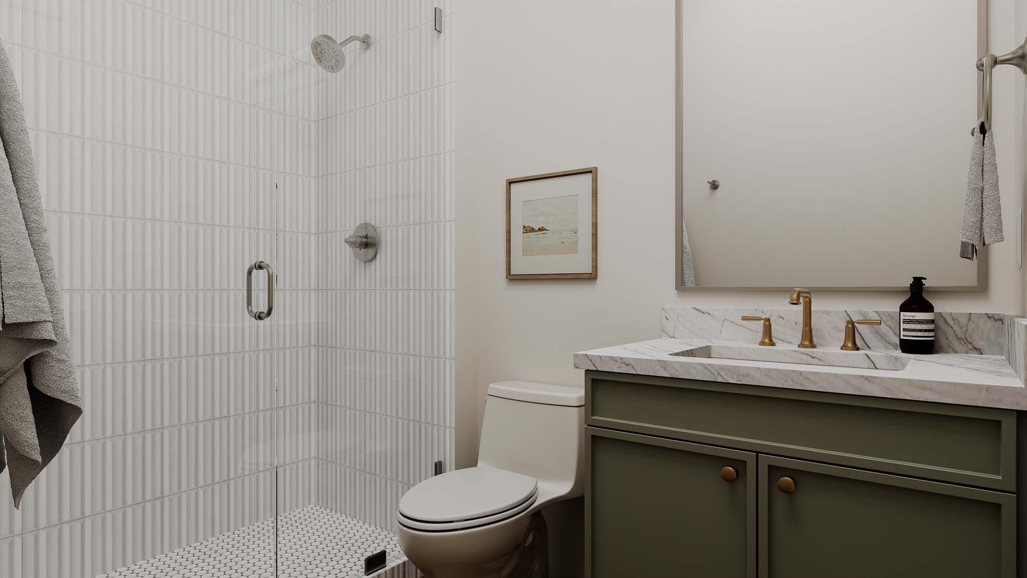 Guest Suite Bathroom | Cypress Point at THE CLUB in Washington, UT by Cole West