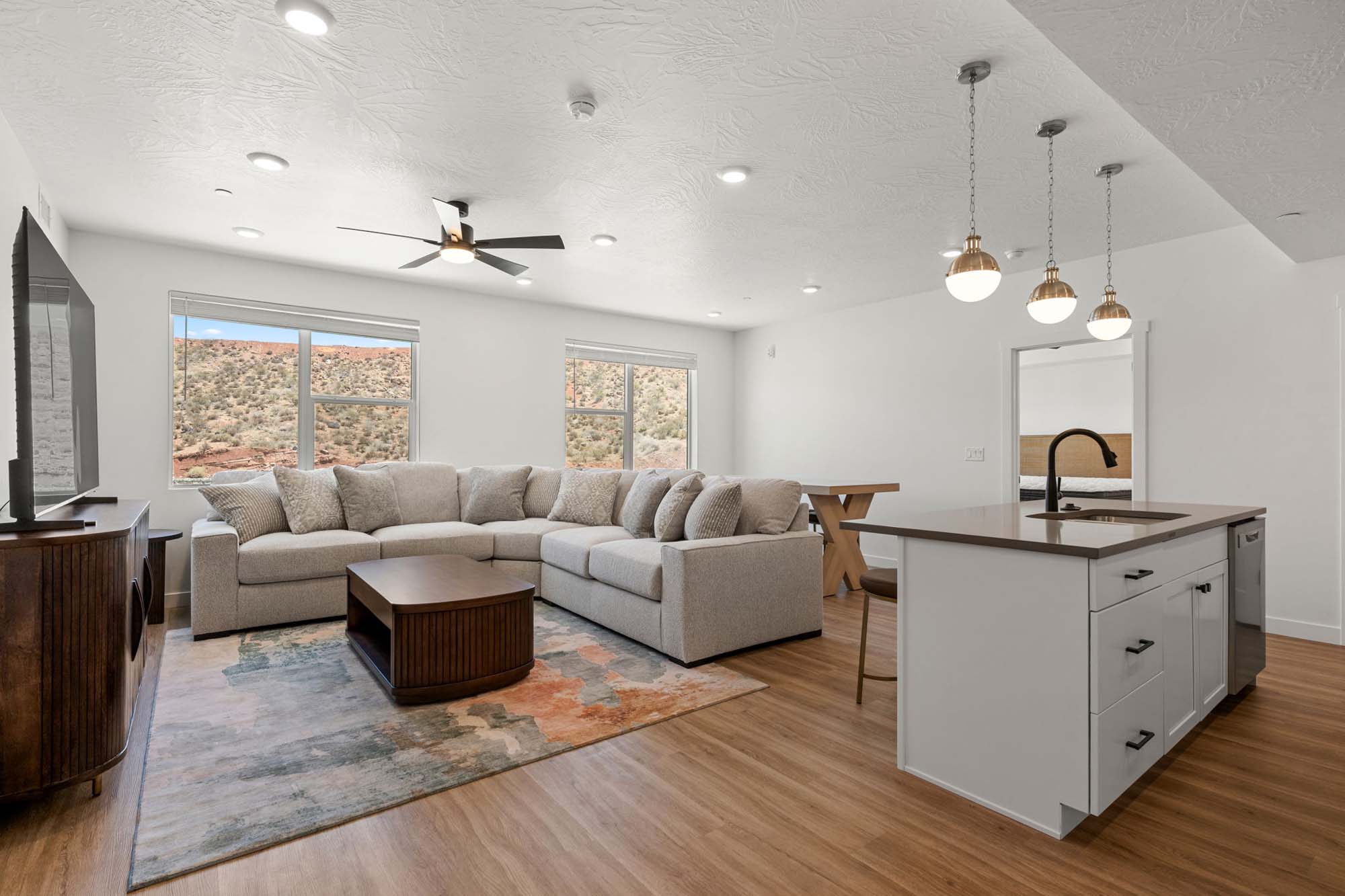 Living Room | The Flats 2 Bedroom at TERRA in Hurricane, UT by Cole West