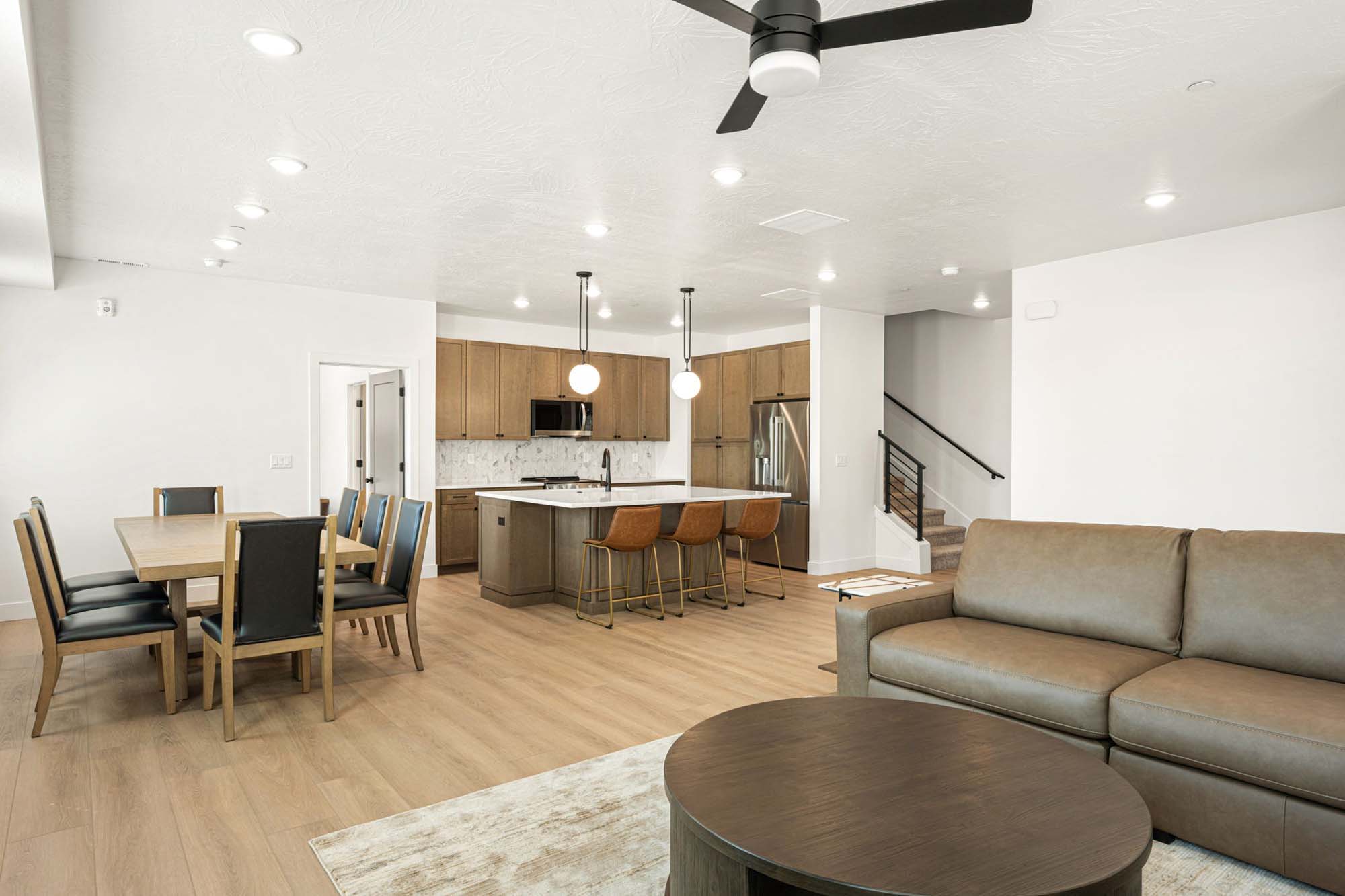 Living Room & Dining Room & Kitchen | The Lofts 5 Bedroom at TERRA in Hurricane, UT by Cole West