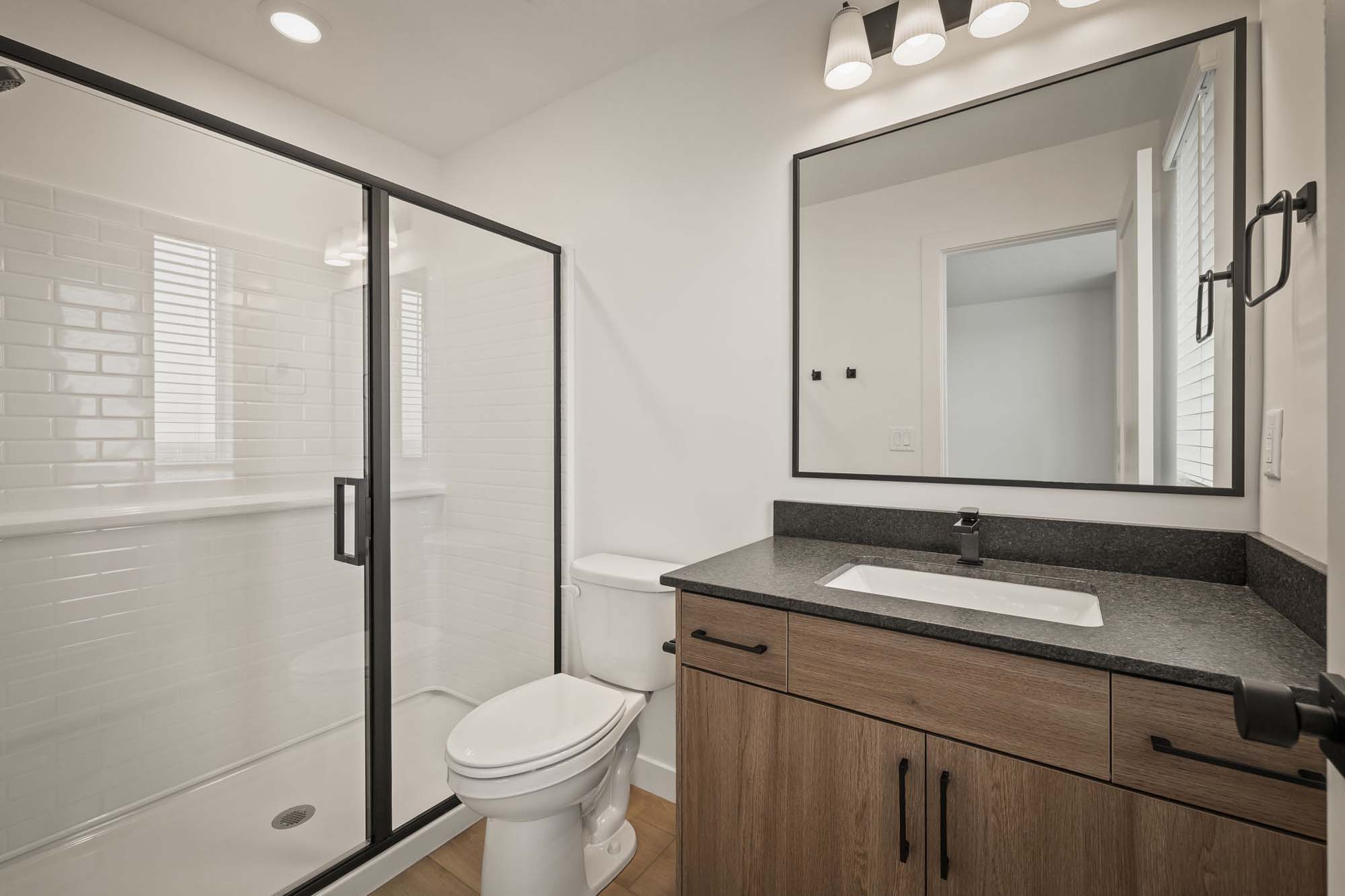 Primary Bathroom | Cambria E Interior Units at theHAZEL in Roy, UT by Cole West