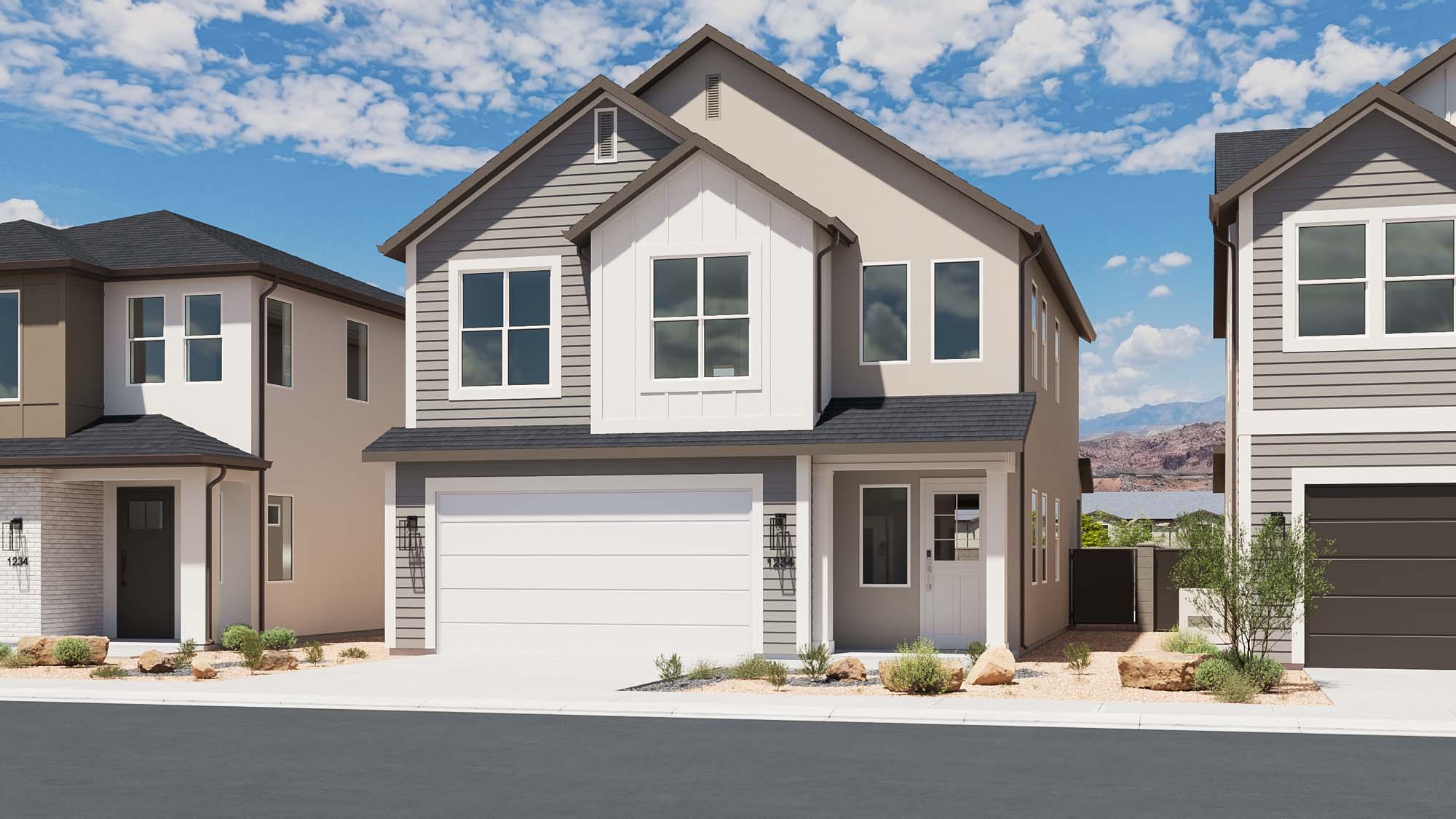 Cottage Elevation – Scheme 1 | Cliffrose at Vera in Santa Clara, Utah by Cole West